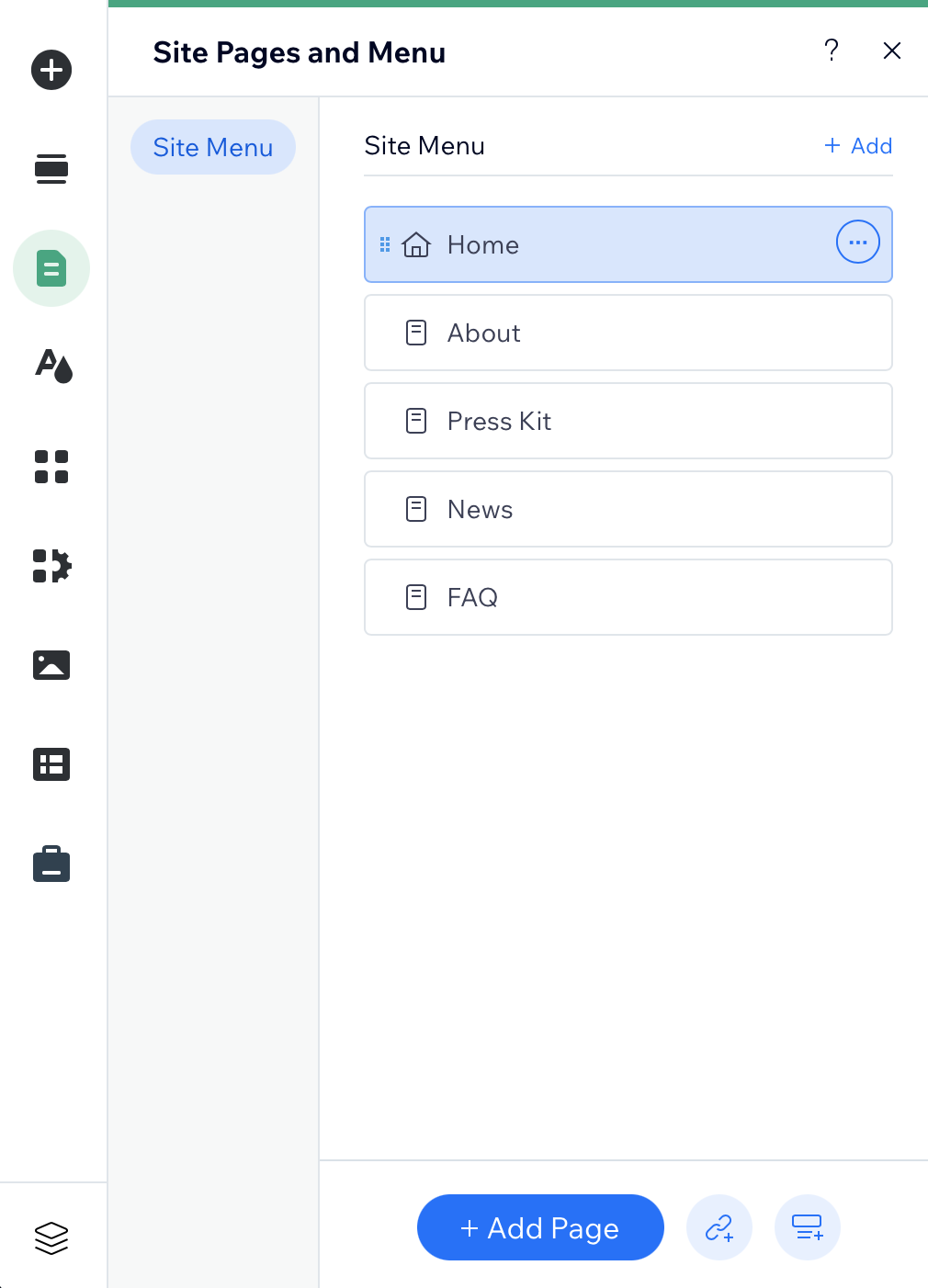 Wix Pages WIX New Page